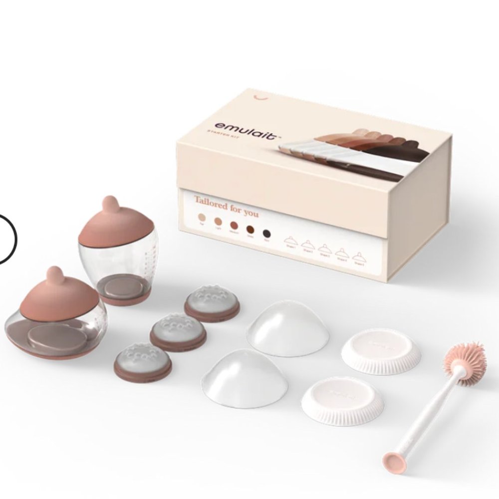 Emulait Starter Kits (x2) Nipple Size 4 (Light) & Dishwasher Basket